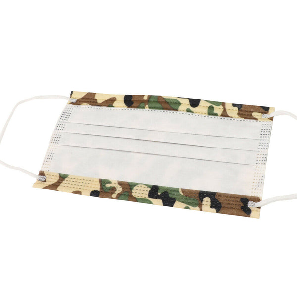 Camoflage Disposable 3-Ply Face Masks